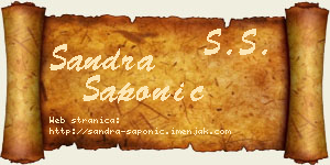 Sandra Šaponić vizit kartica